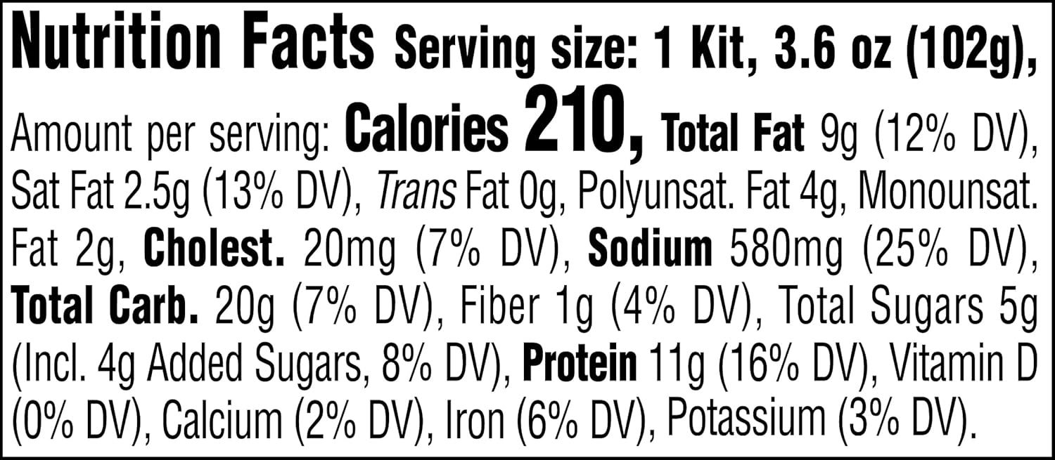 Provides complete nutritional information to help shoppers make informed dietary decisions and understand the product's calorie, fat, protein, and other nutrient content.