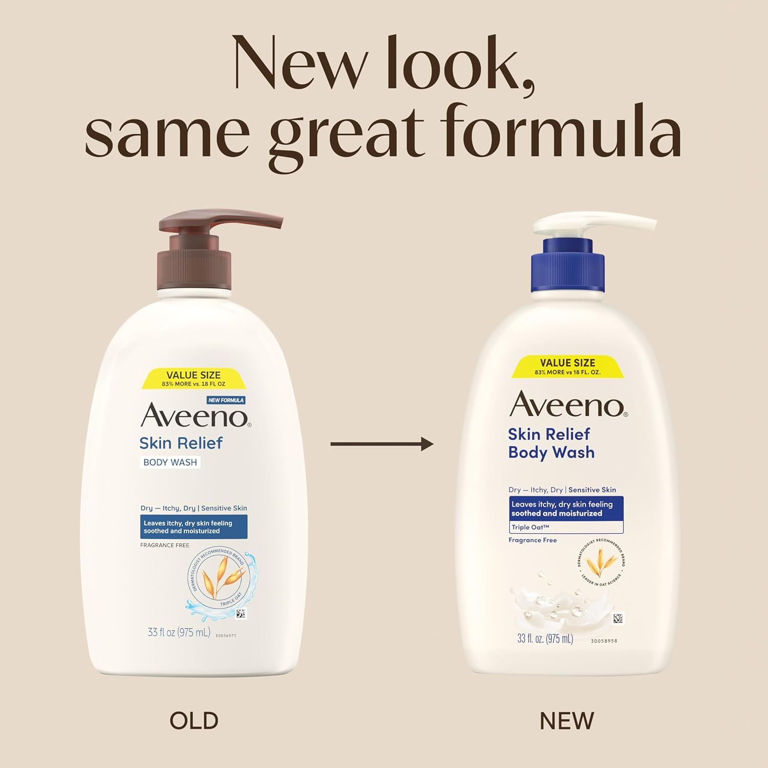 Communicates to shoppers that the product has updated packaging but maintains the same trusted formula, providing reassurance during the transition and…