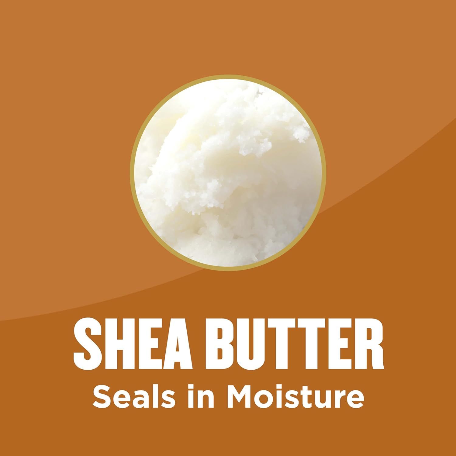 Highlights the presence of shea butter as a key ingredient in the product, emphasizing its moisturizing and sealing properties to reassure shoppers of the product's quality and effectiveness.…