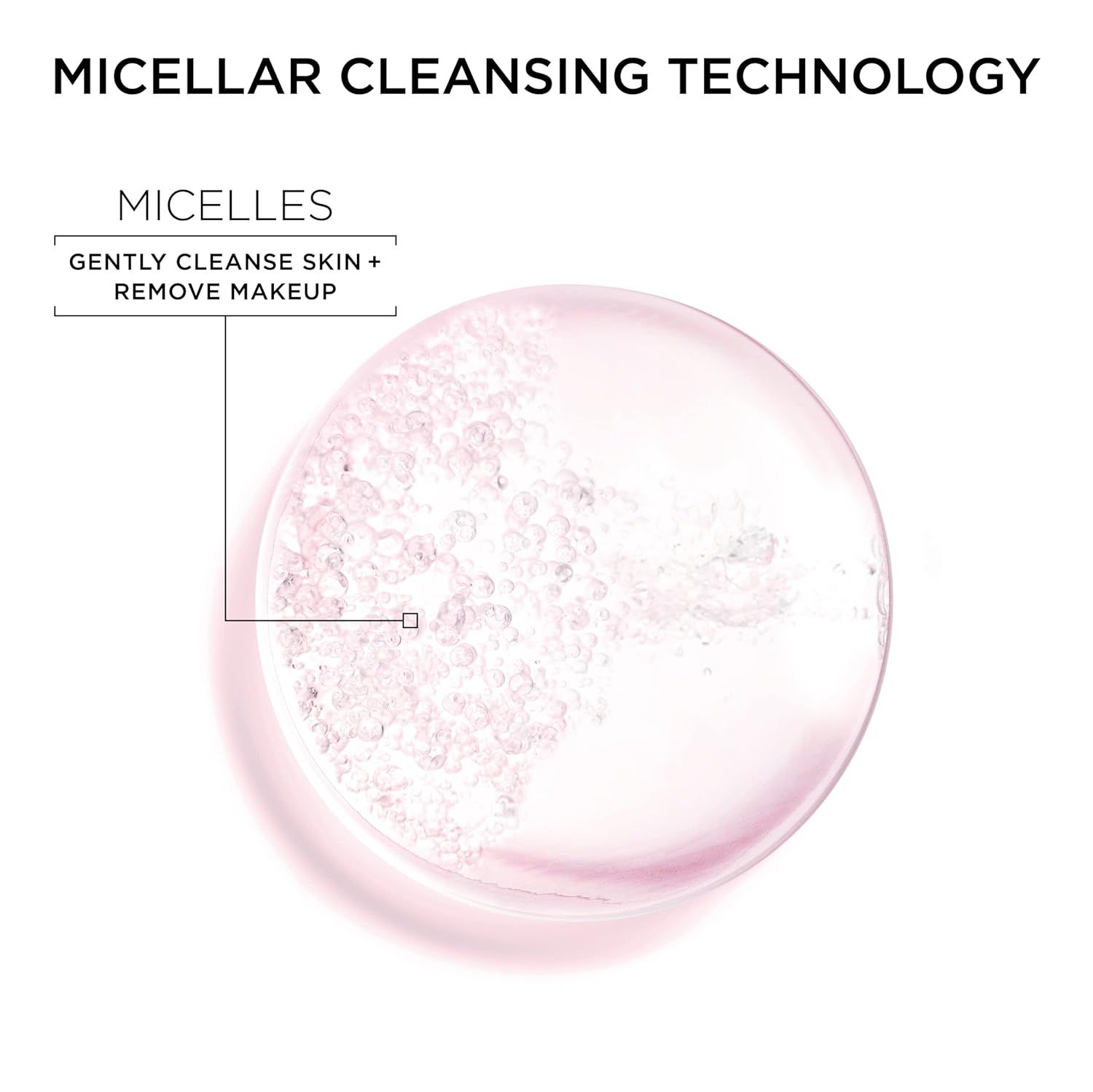 Explains how the product uses micellar technology to gently cleanse skin and remove makeup, reassuring shoppers about its dual-action effectiveness and gentle…