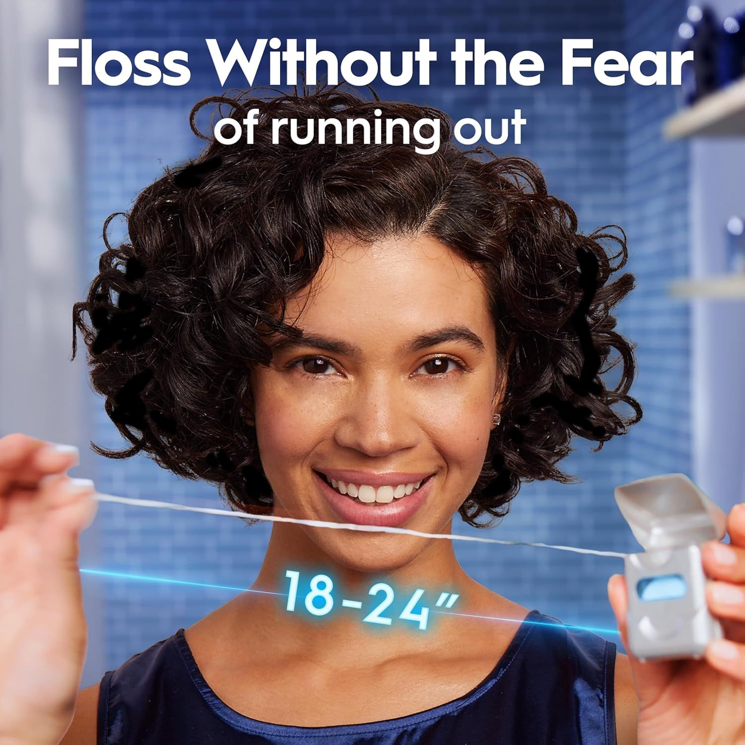 Communicates the generous length of dental floss included (18-24 inches) to reassure shoppers they won't run out quickly and can floss comfortably without fear of running short. Highlights the…