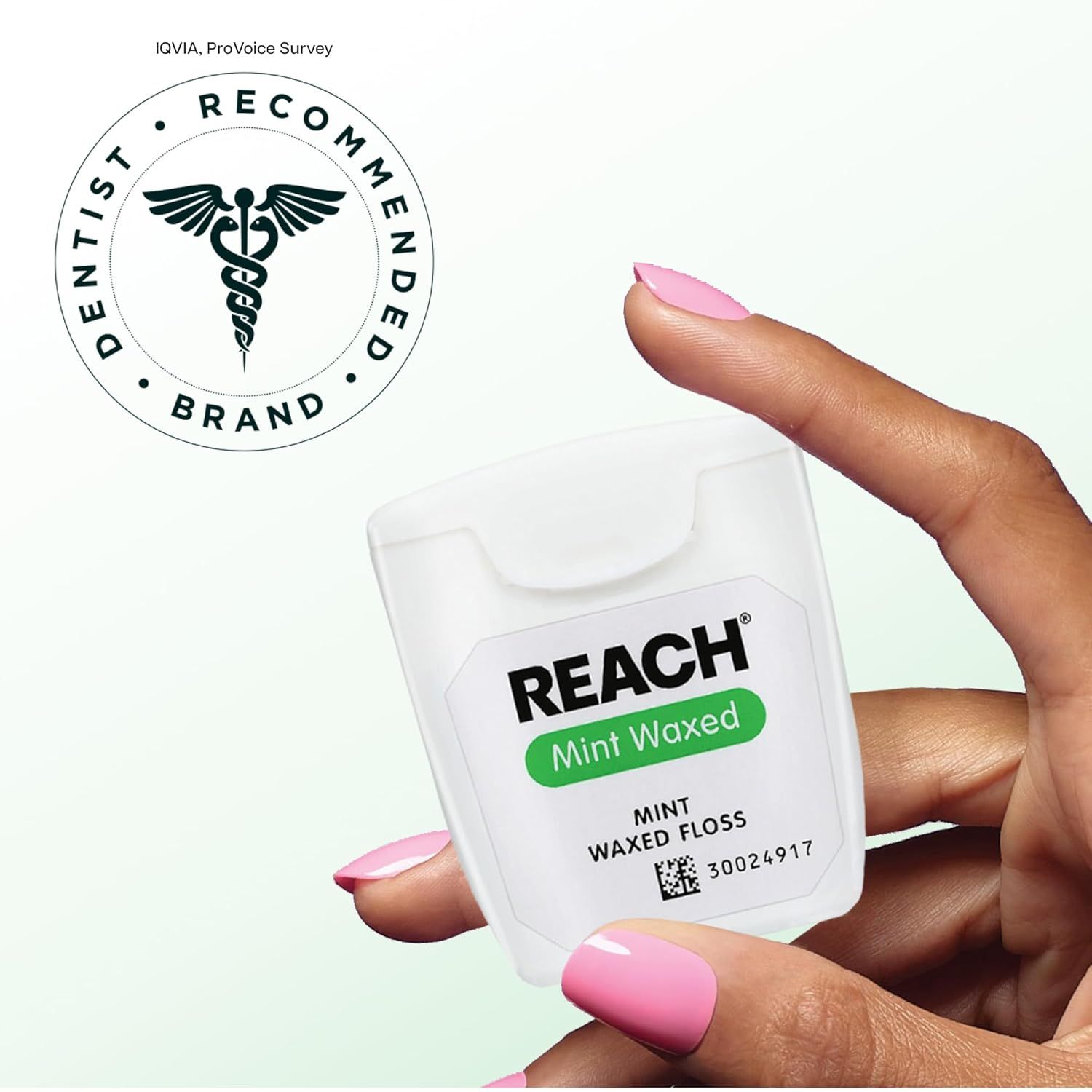 Communicates professional endorsement from dentists to build trust and credibility with shoppers, reassuring them that this is a dentist-approved dental floss product. Highlights the key benefit of…