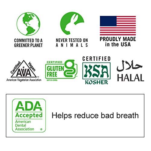 Communicates multiple certifications and ethical claims to reassure shoppers about the product's safety, environmental responsibility, dietary compliance, and quality standards. Showcases multiple…