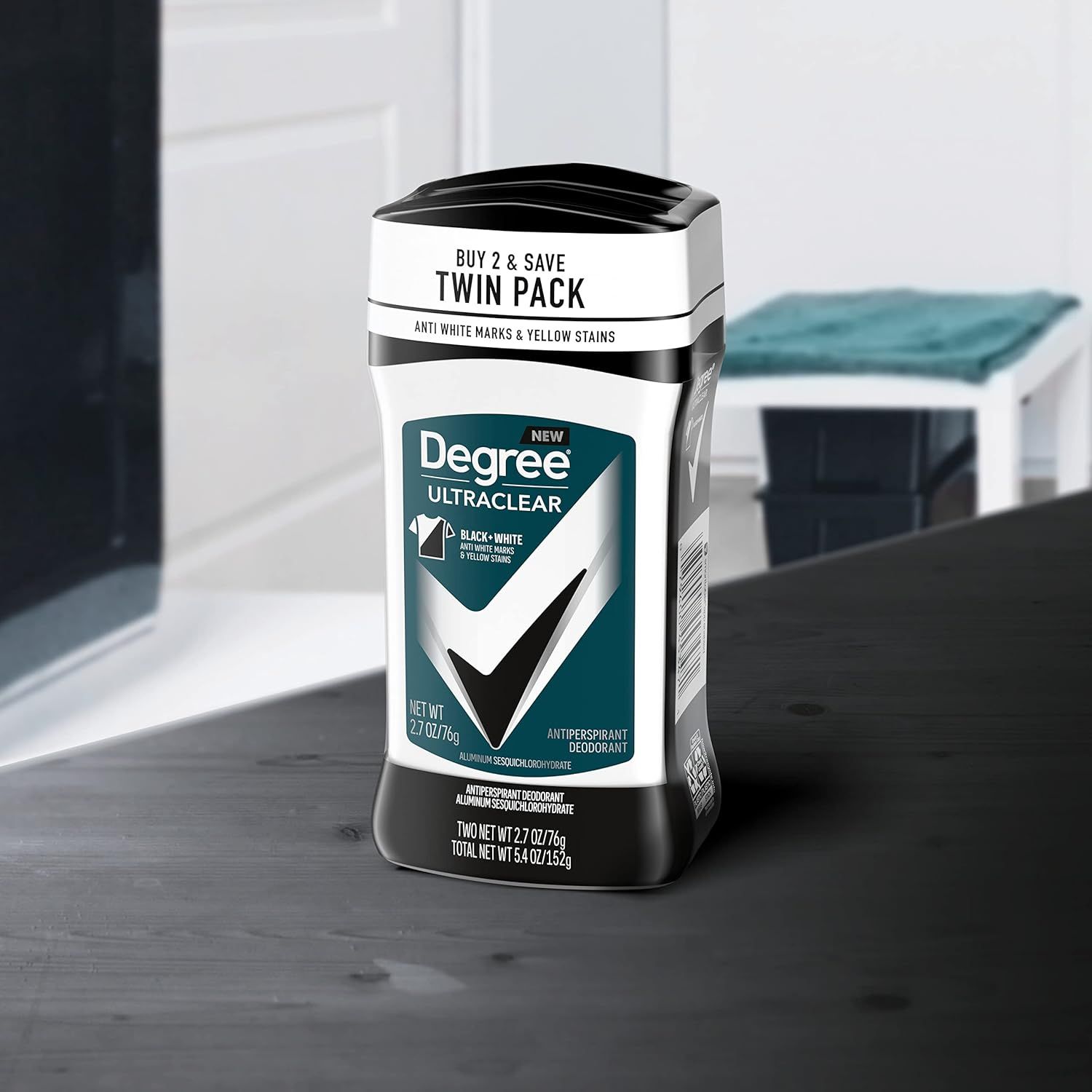 Communicates that the customer receives two deodorant sticks in one purchase, emphasizing value and convenience with the 'Buy 2 & Save' messaging.