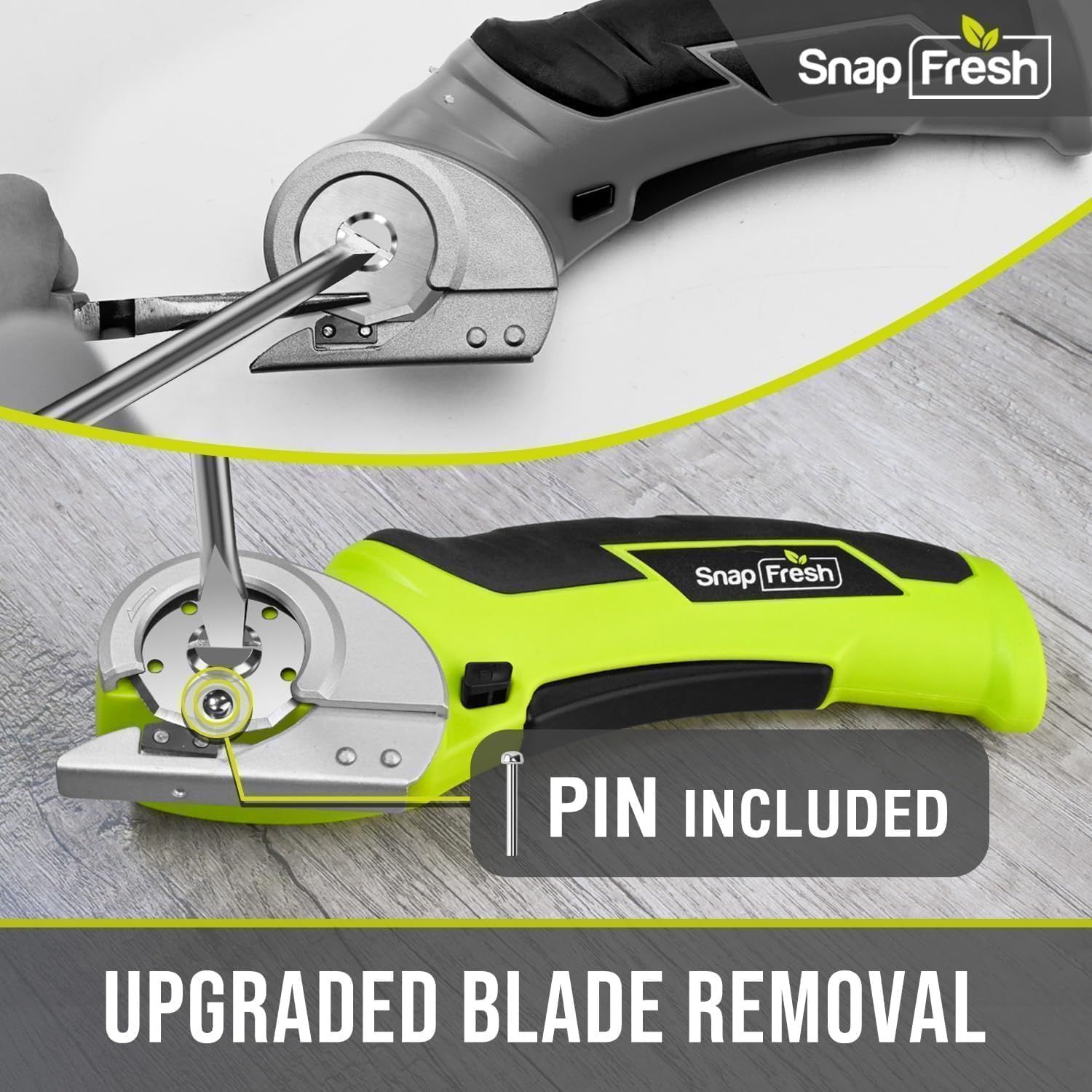 Informs the shopper that a pin accessory is included with the product, highlighting the added value and convenience of the purchase. Highlights the upgraded…