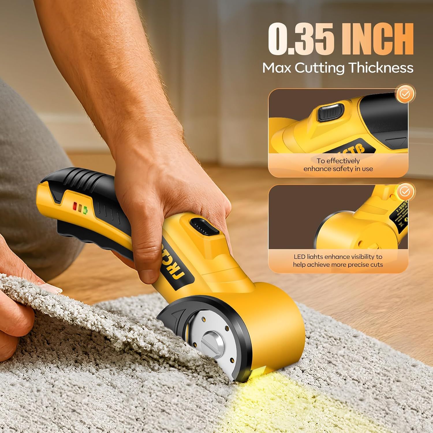 Communicates the maximum cutting capacity of the tool to help shoppers understand its performance capability and suitability for their cutting needs.…