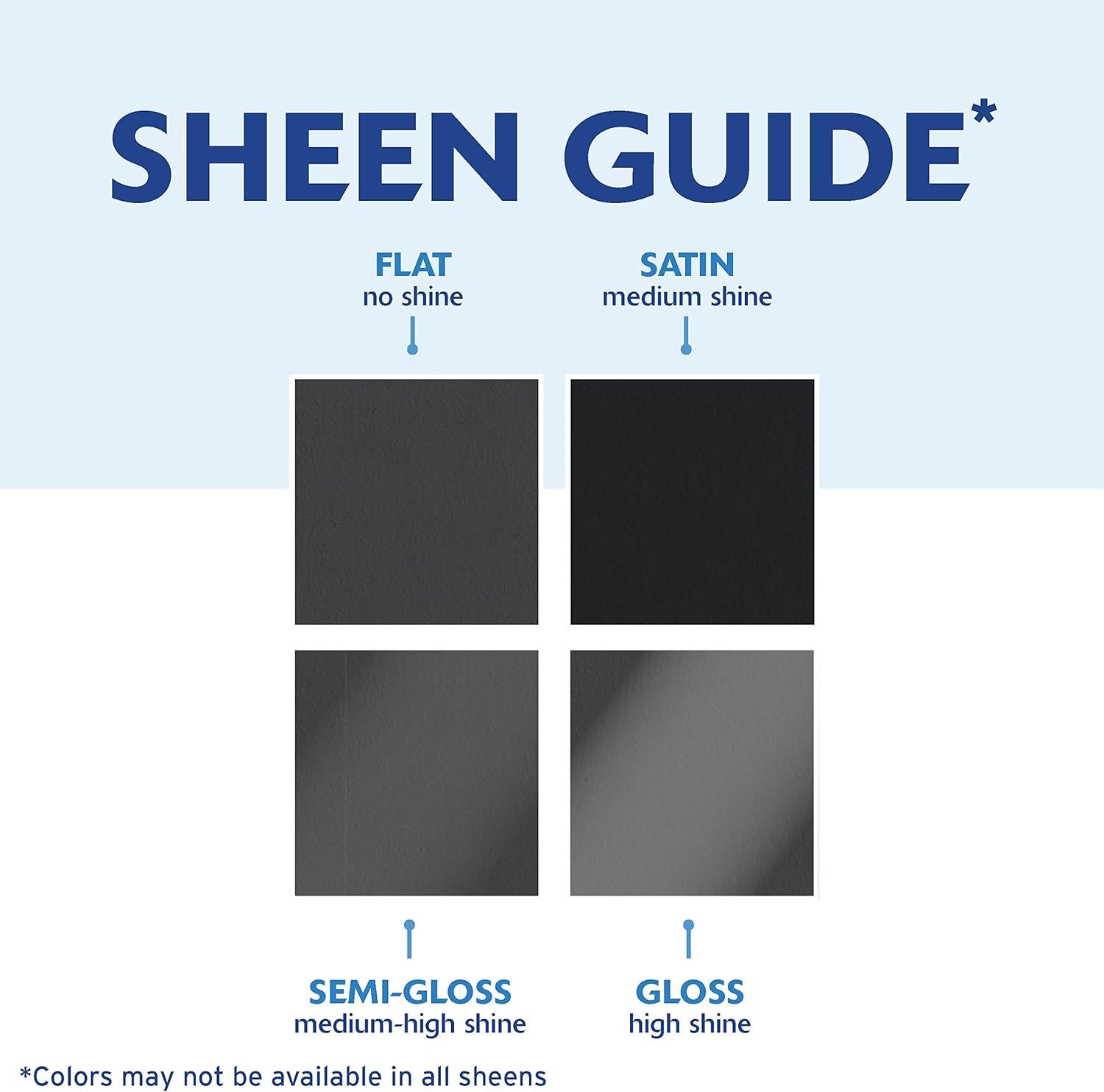 Helps shoppers understand the different sheen finish options available in the product line, enabling them to choose the right finish for their needs.