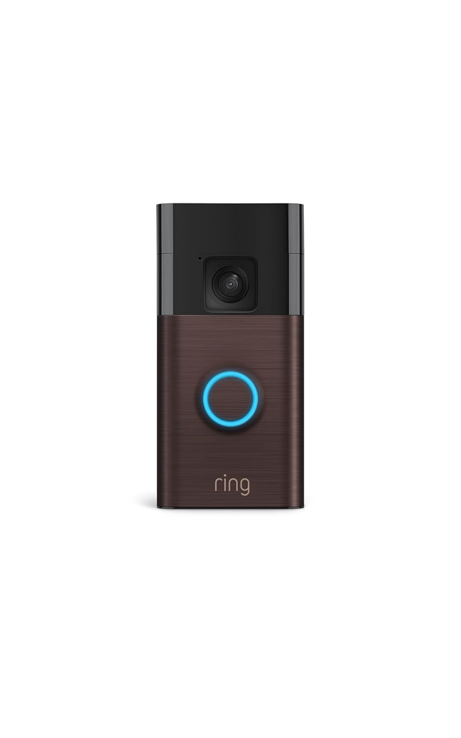 Displays the Ring video doorbell product in a clean, catalog-style format on a white background with no text or design elements, allowing shoppers to see the…