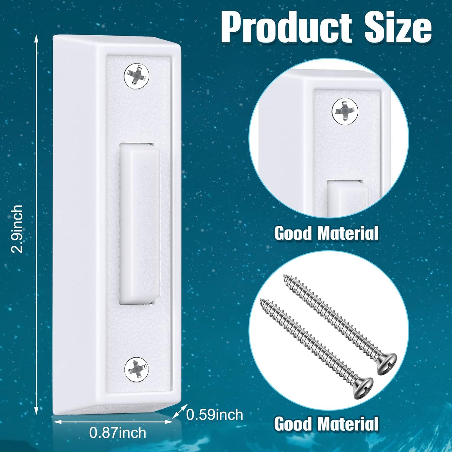 Communicates the exact physical dimensions of the product (2.9 x 0.87 x 0.59 inches) to help shoppers understand its size and ensure it fits their needs.…