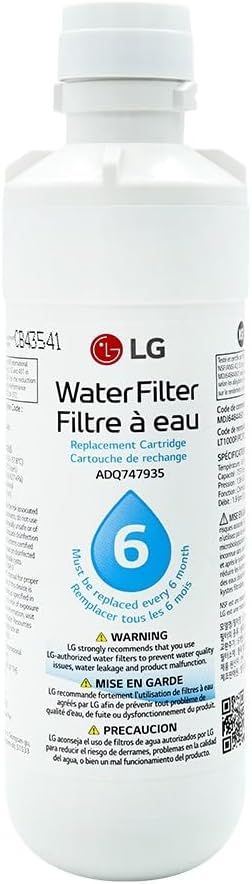 Provides a clean, catalog-style product image showing the LG water filter replacement cartridge without distractions, allowing shoppers to see the product clearly.