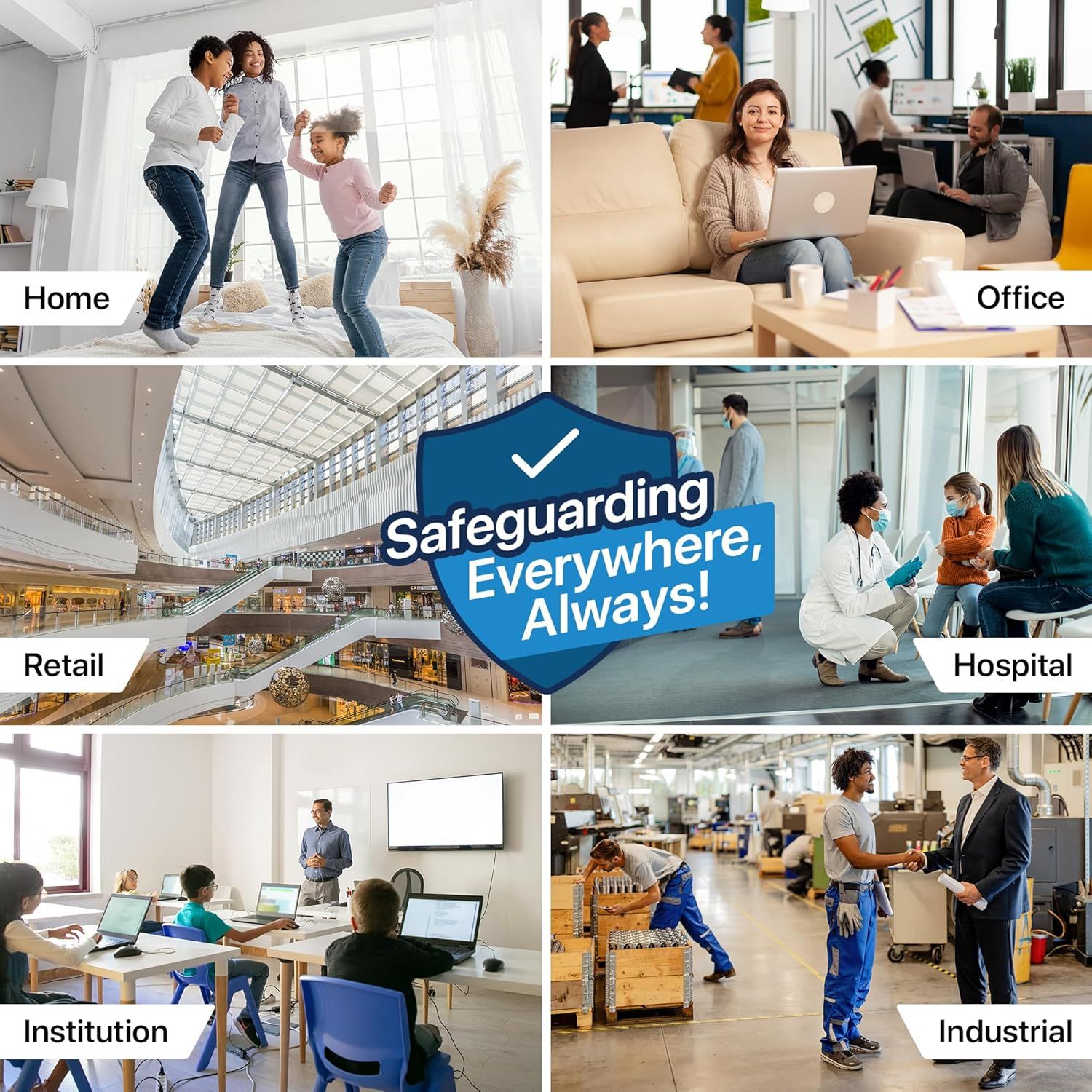 Demonstrates the product's versatility and effectiveness across six different real-world environments, reassuring shoppers that it works everywhere they need…
