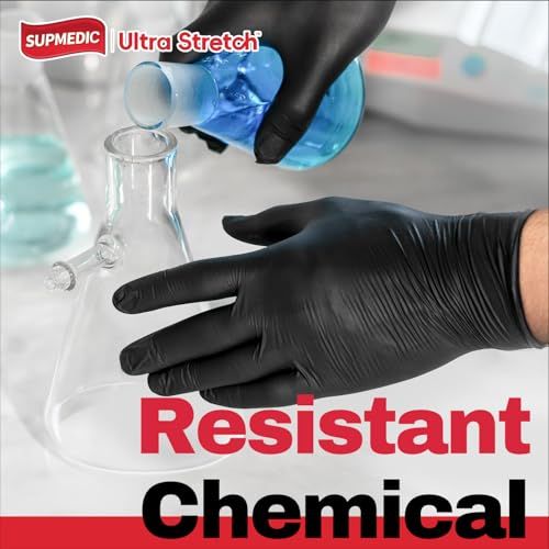 Communicates that the gloves provide chemical resistance, reassuring professionals that they can safely handle hazardous substances.