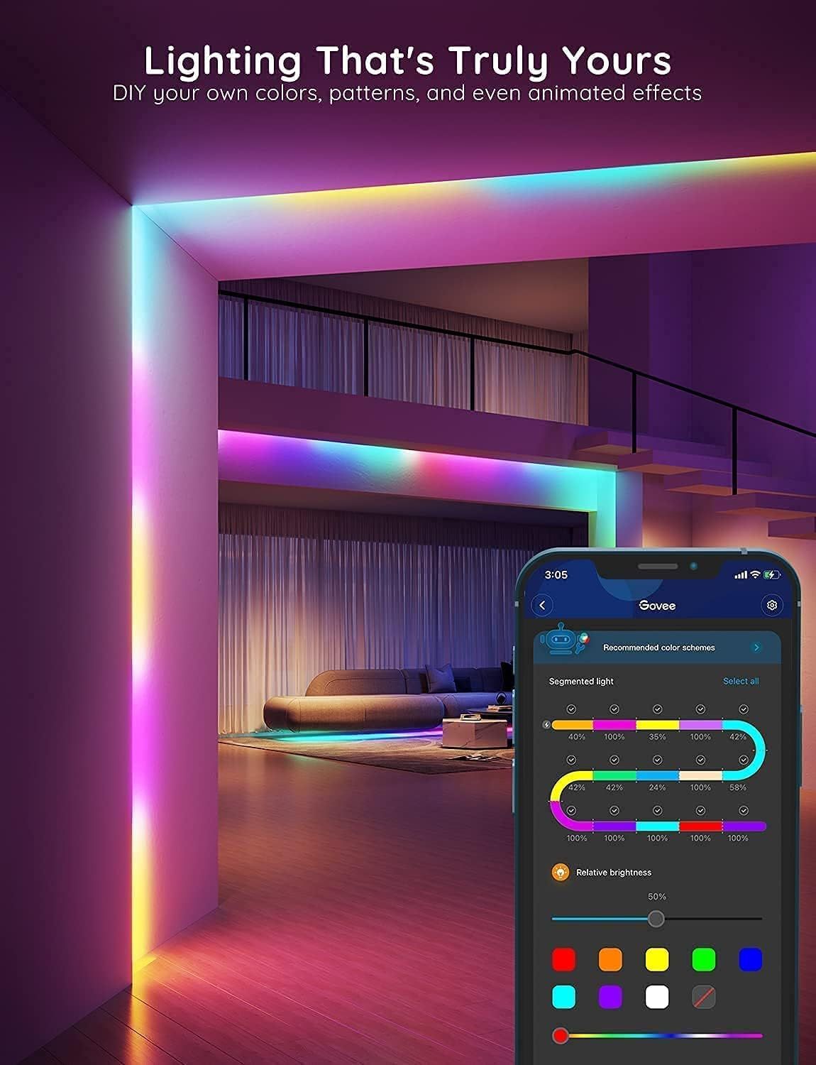 Demonstrates the product's customizable color and pattern control through a mobile app, showing shoppers they can personalize their lighting to match any mood…