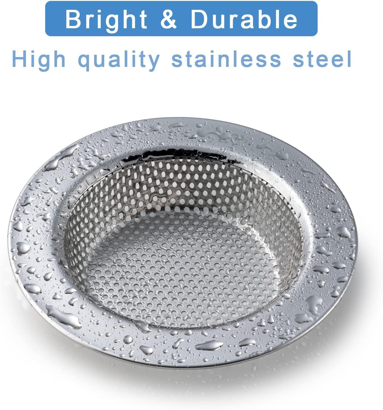 Communicates the product's durability and premium material quality through a clean, single-scene image showing the stainless steel construction with water…