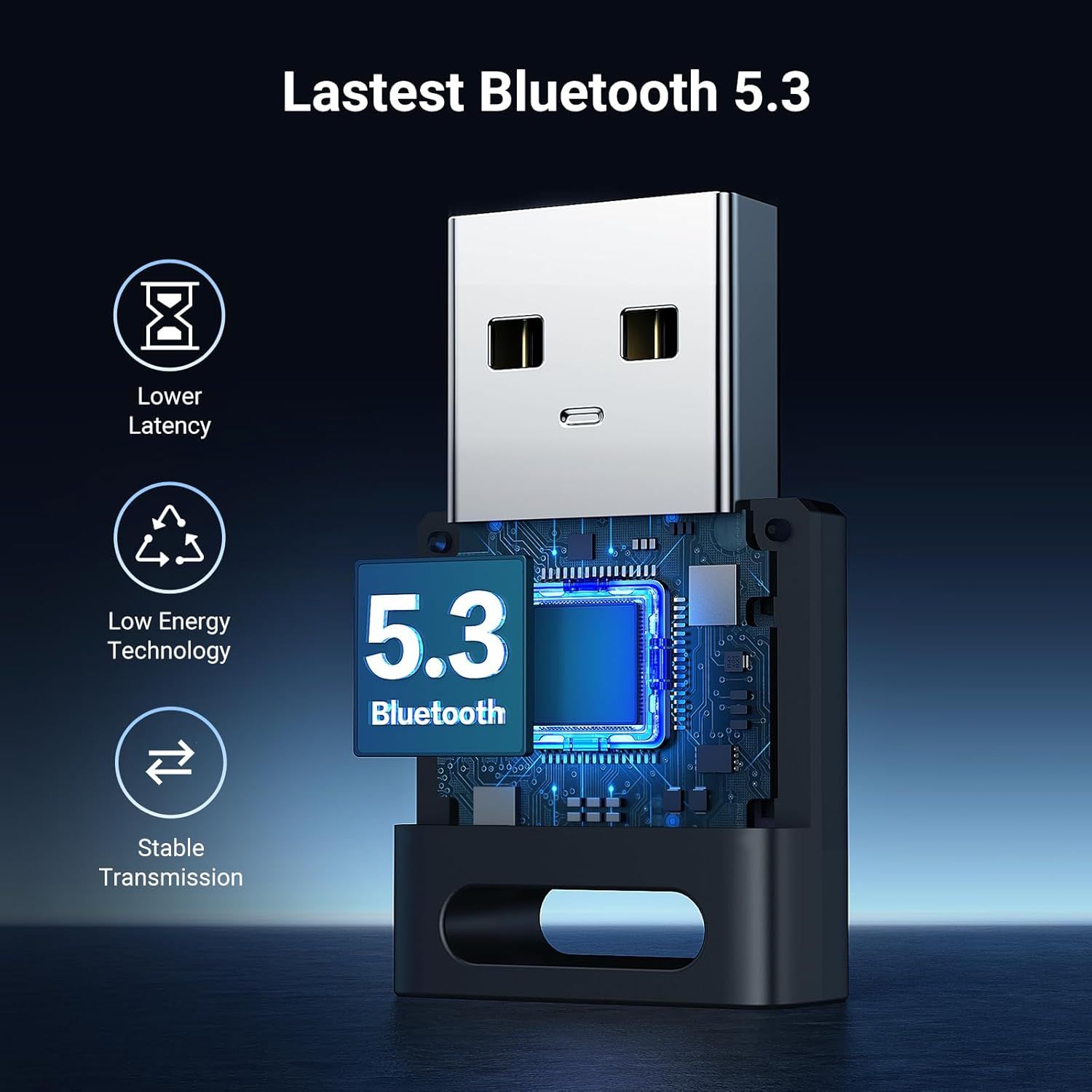 Communicates multiple technical benefits of the Bluetooth 5.3 technology to reassure shoppers of superior connectivity performance, energy efficiency, and…