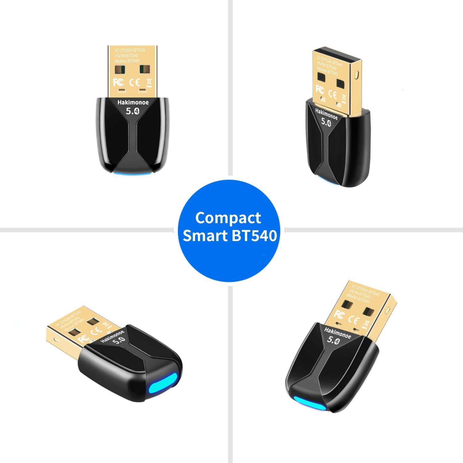 Highlights the product's small, portable form factor from multiple angles to reassure shoppers that it's space-saving and convenient for travel or everyday use.