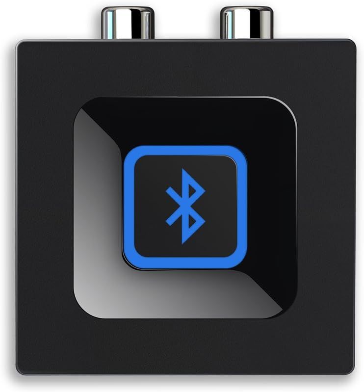 Provides a clean, catalog-style view of the Bluetooth audio receiver device to show its physical appearance and design.