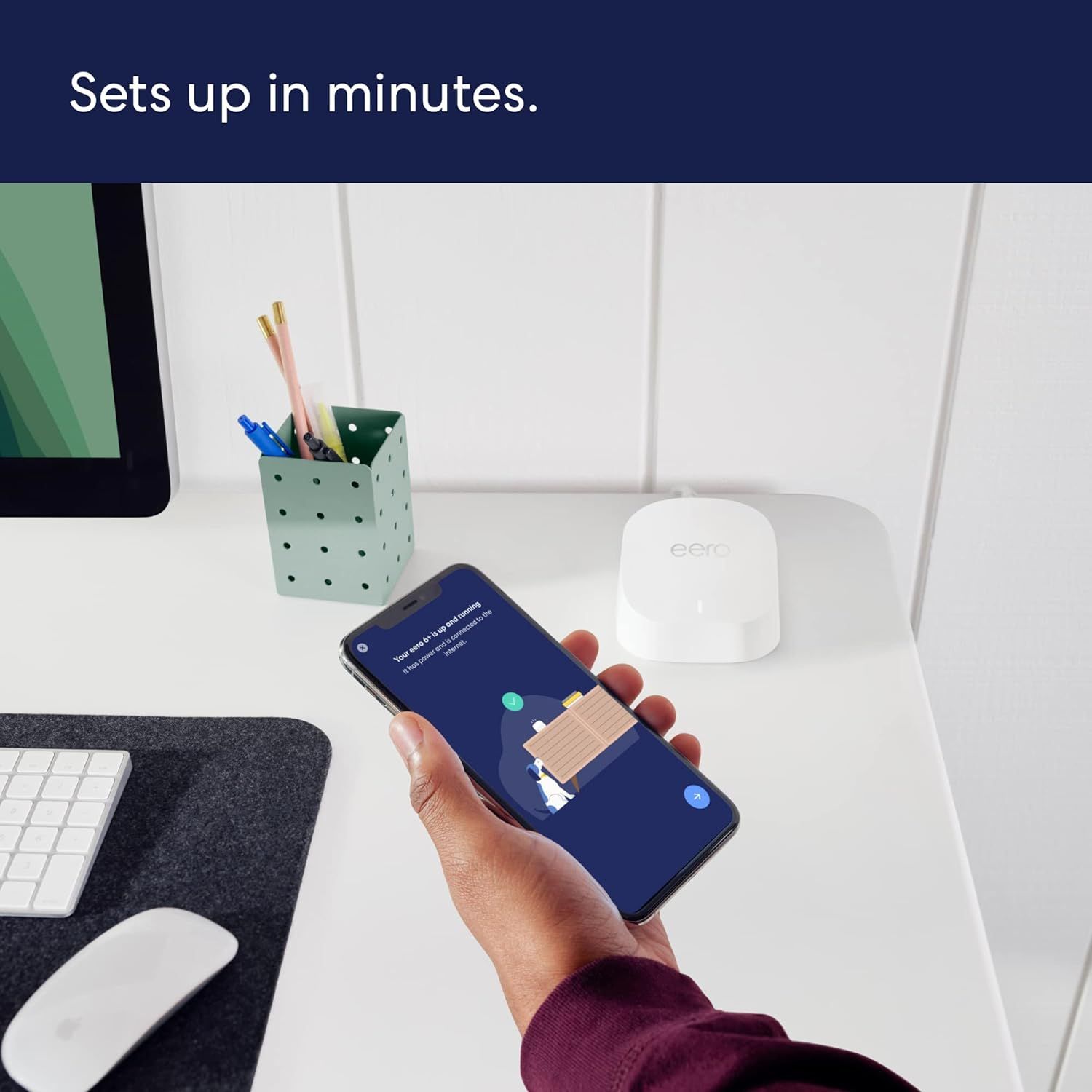 Demonstrates that the product can be set up quickly and easily in just minutes using a smartphone app, reassuring shoppers about the simplicity of…