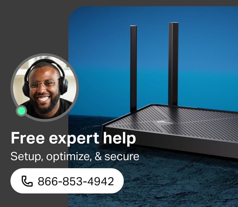 Reassures shoppers that free expert help is available to assist with setup, optimization, and security of the router, reducing purchase anxiety and…