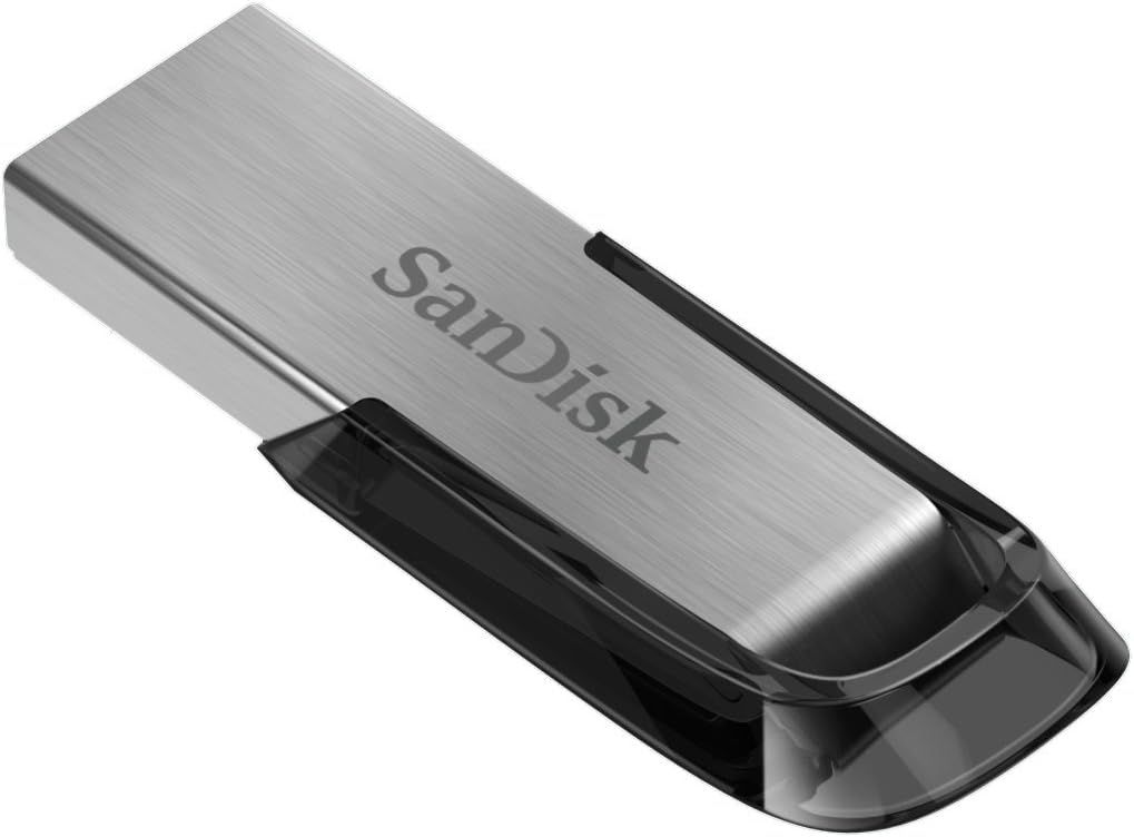 Provides a clean, catalog-style view of the SanDisk USB flash drive to show the product's physical appearance and branding without distractions.