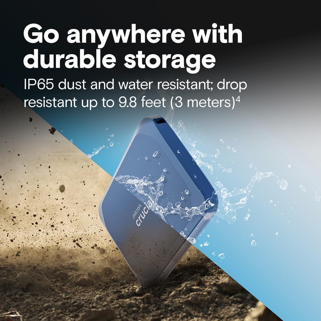 Communicates the product's rugged durability and protection features, reassuring shoppers that this storage device can withstand harsh outdoor conditions,…