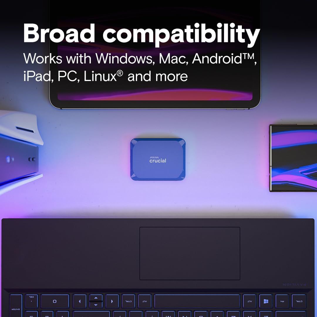 Demonstrates that the product works with multiple operating systems and devices (Windows, Mac, Android, iPad, PC, Linux) to reassure shoppers of its…