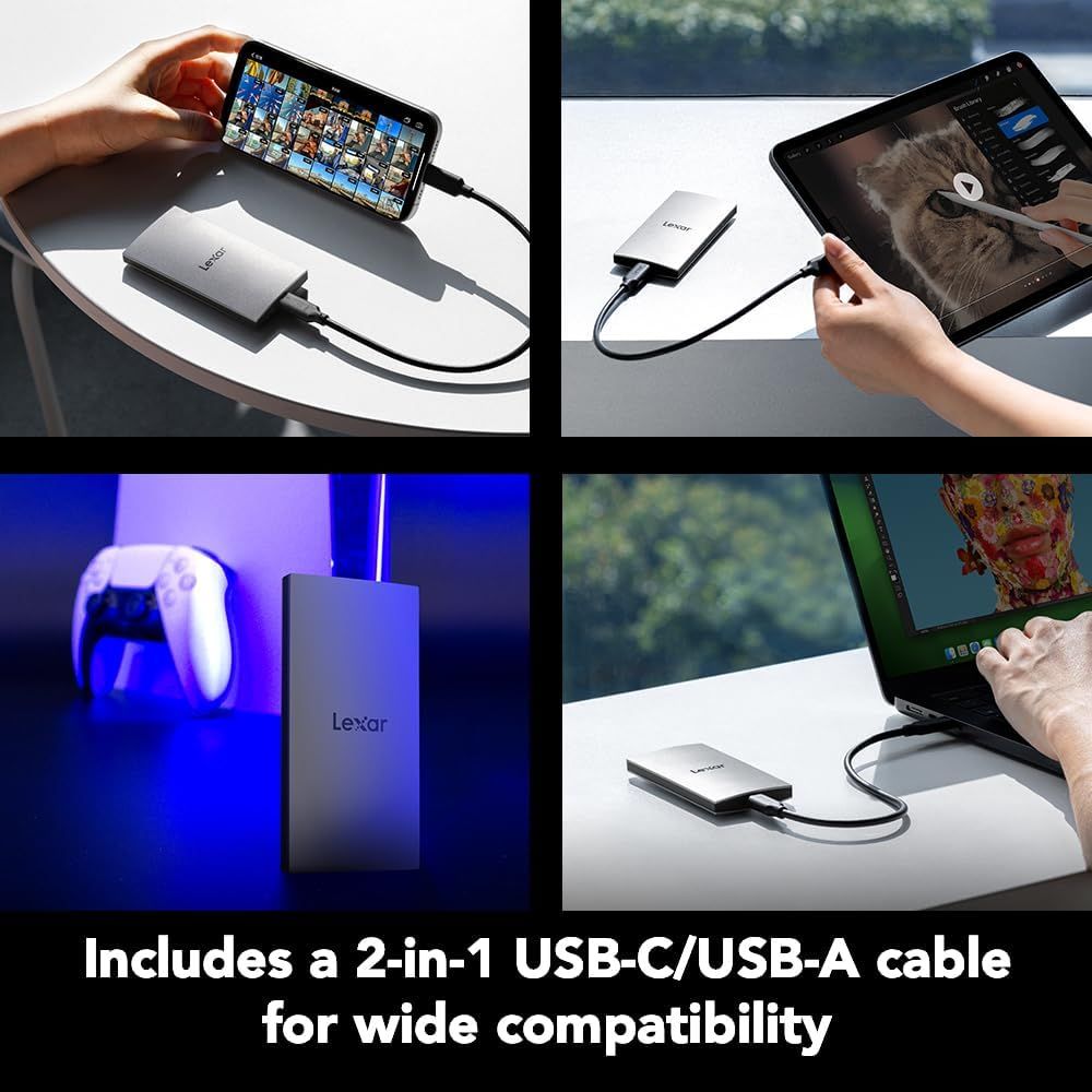 Demonstrates the product's versatility by showing it working with multiple device types (phone, tablet, gaming console, laptop) to reassure shoppers it will…