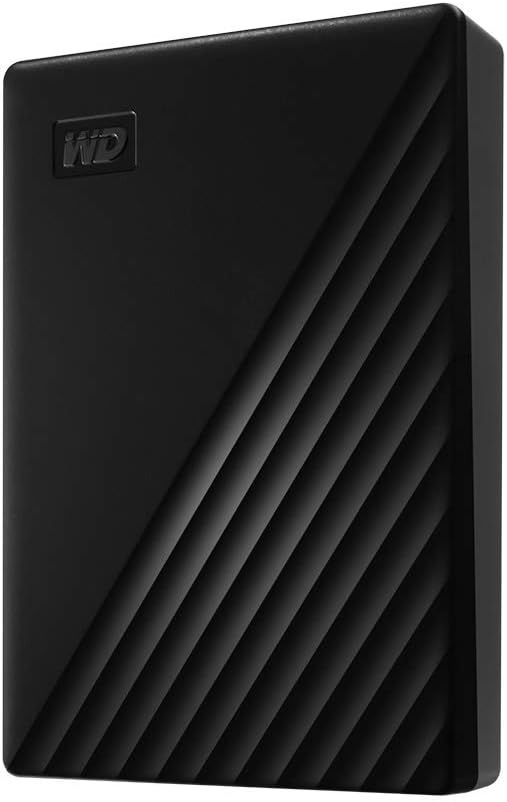 Displays the external hard drive product on a clean white background to show its physical design, form factor, and branding without distractions.