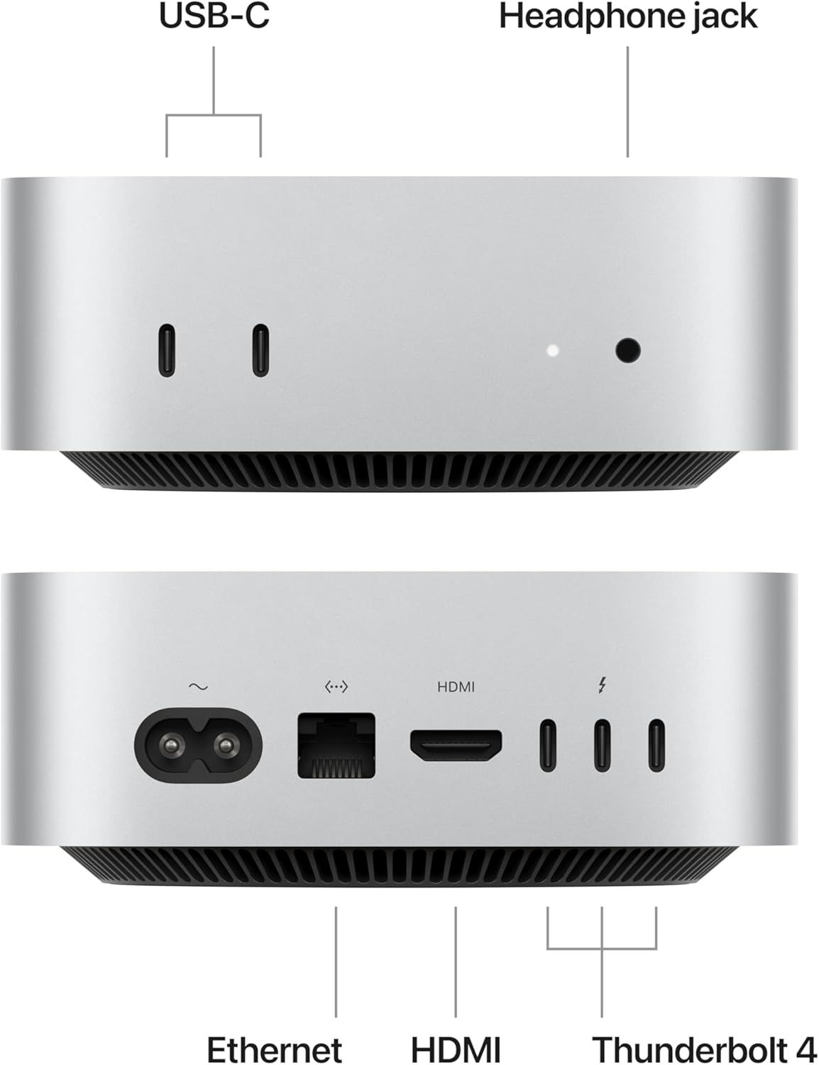 This image identifies and labels all the physical ports and connections on the product, helping shoppers understand what devices and cables they can connect…