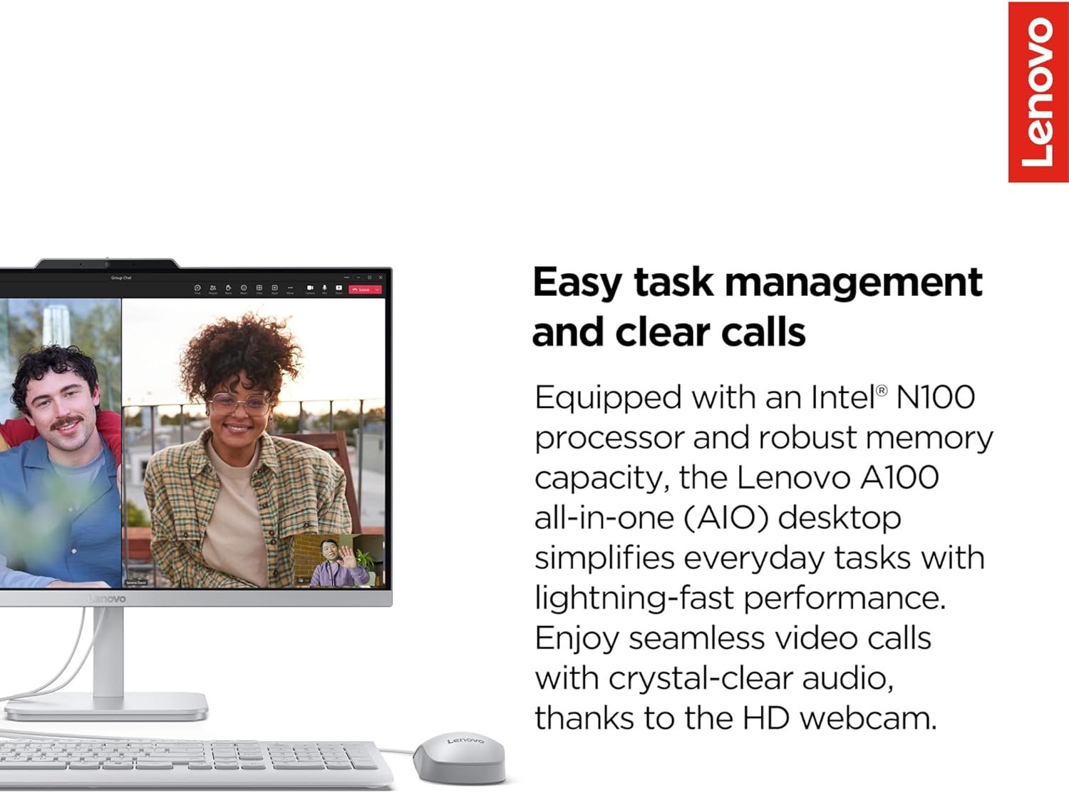 Communicates the product's ability to handle everyday tasks efficiently with fast performance and high-quality video calling, reassuring shoppers about its productivity capabilities.