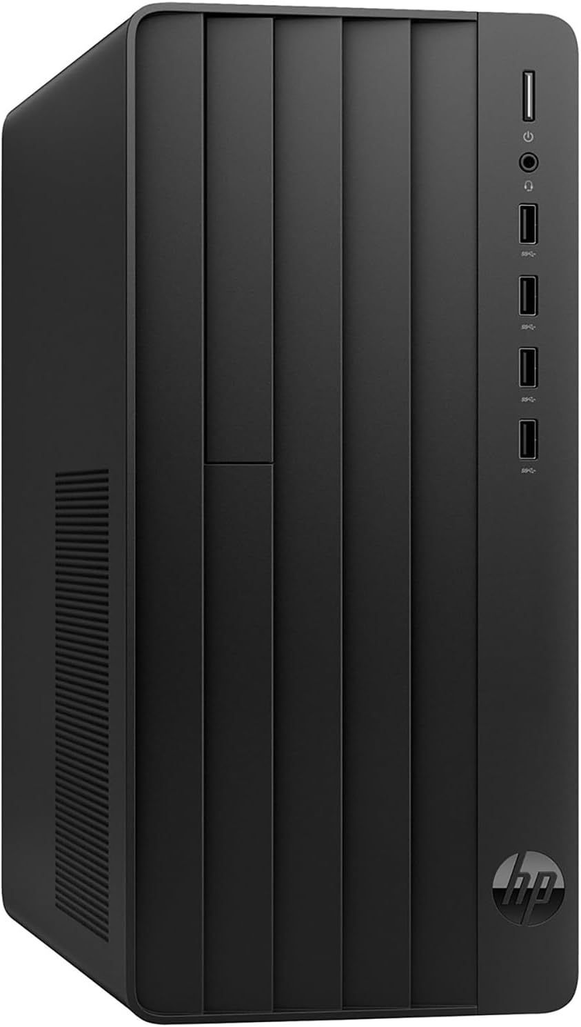 Provides a clear, unobstructed view of the desktop computer tower showing its physical design, port configuration, and overall appearance for shoppers to…