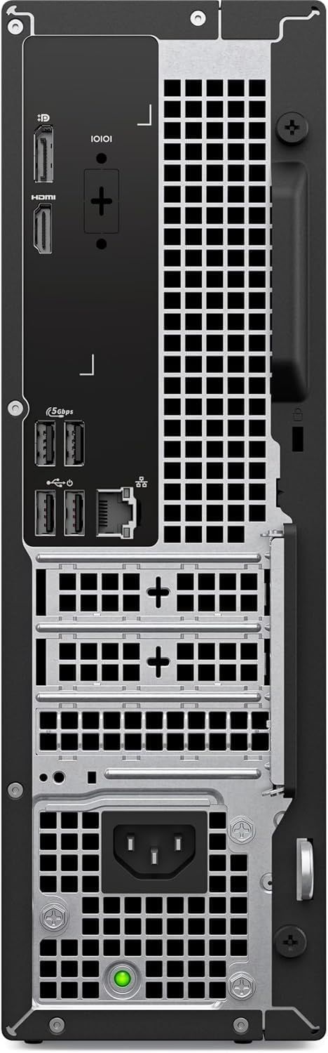 Shows the back panel layout of the device, highlighting all physical ports, connectors, ventilation grilles, and power components to help shoppers understand…