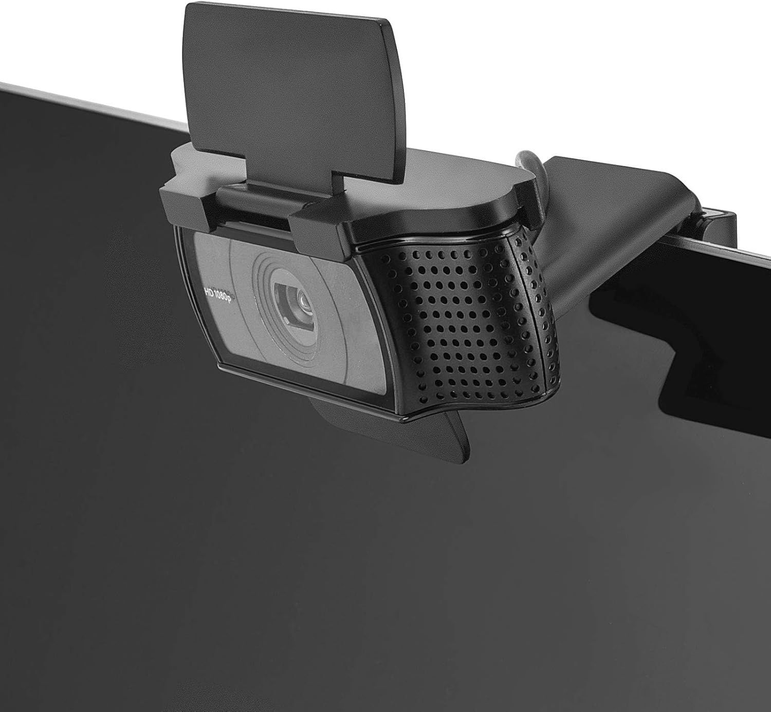 Highlights the physical components and design features of the webcam, including the privacy cover, ventilation system, and mounting mechanism to help shoppers…