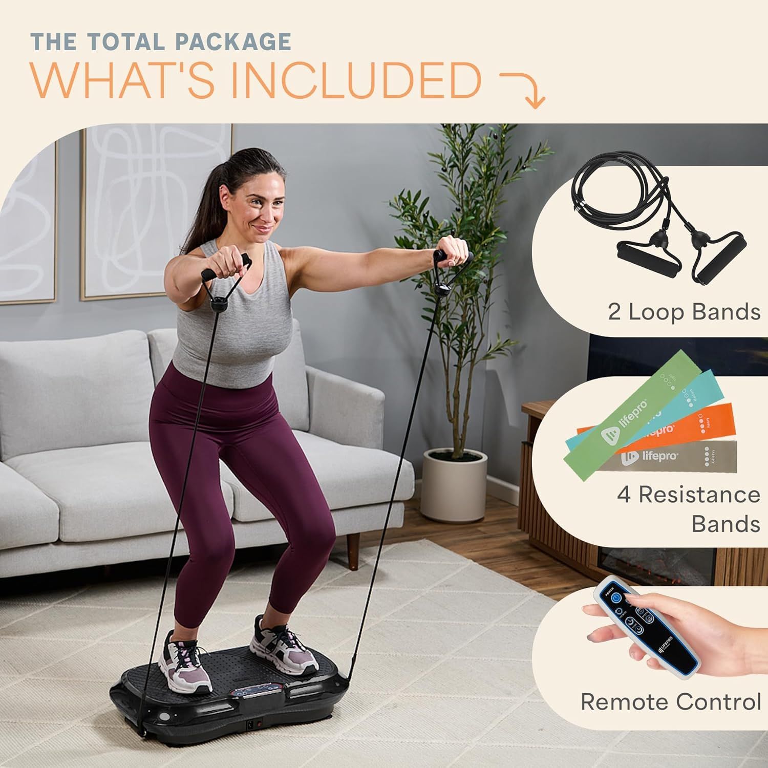 Shows shoppers everything included in the package to communicate the complete value of the bundle and reassure them they'll receive all necessary accessories…