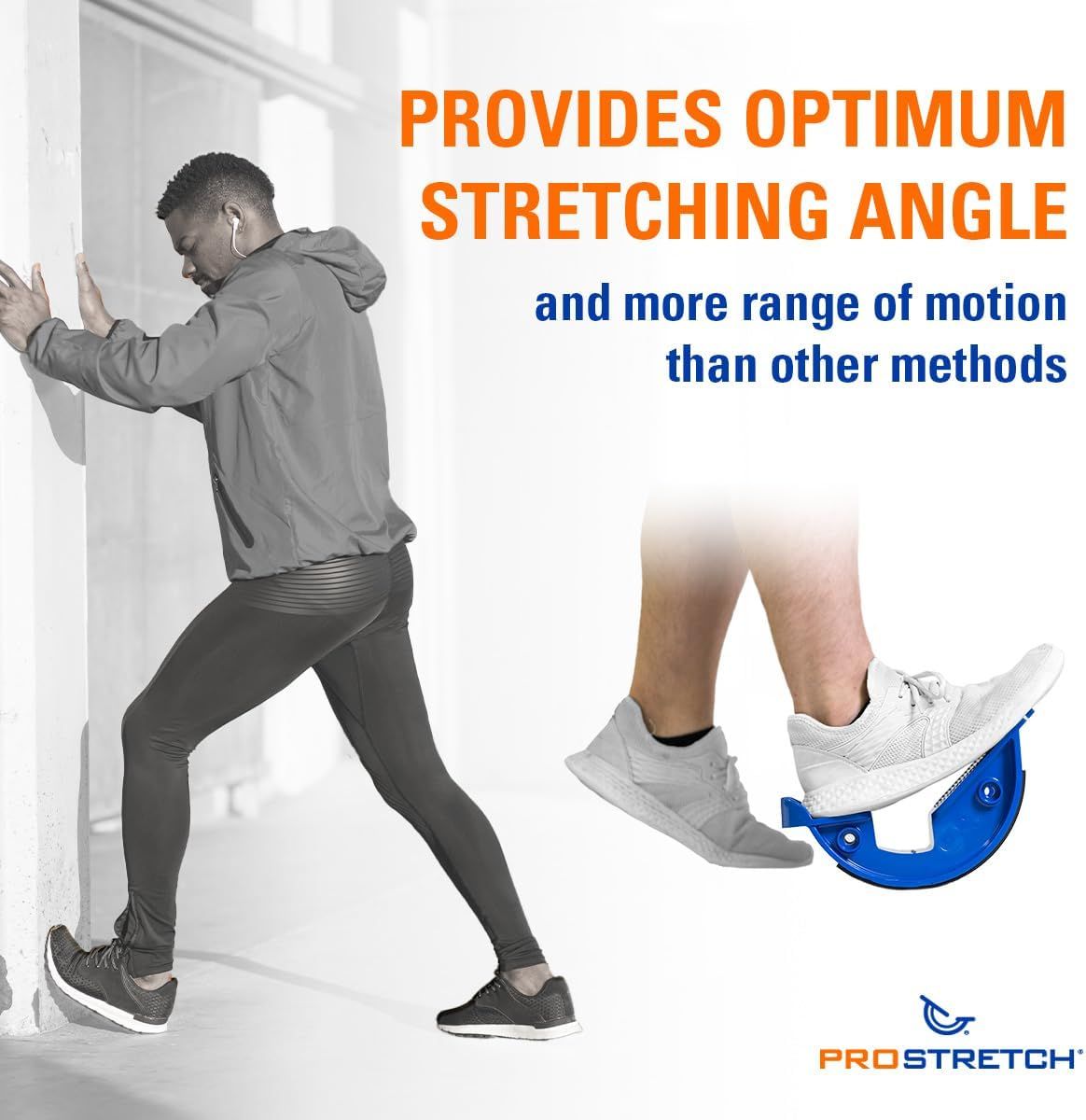 Communicates that the product provides an optimal stretching angle and superior range of motion compared to other stretching methods, reassuring shoppers of…
