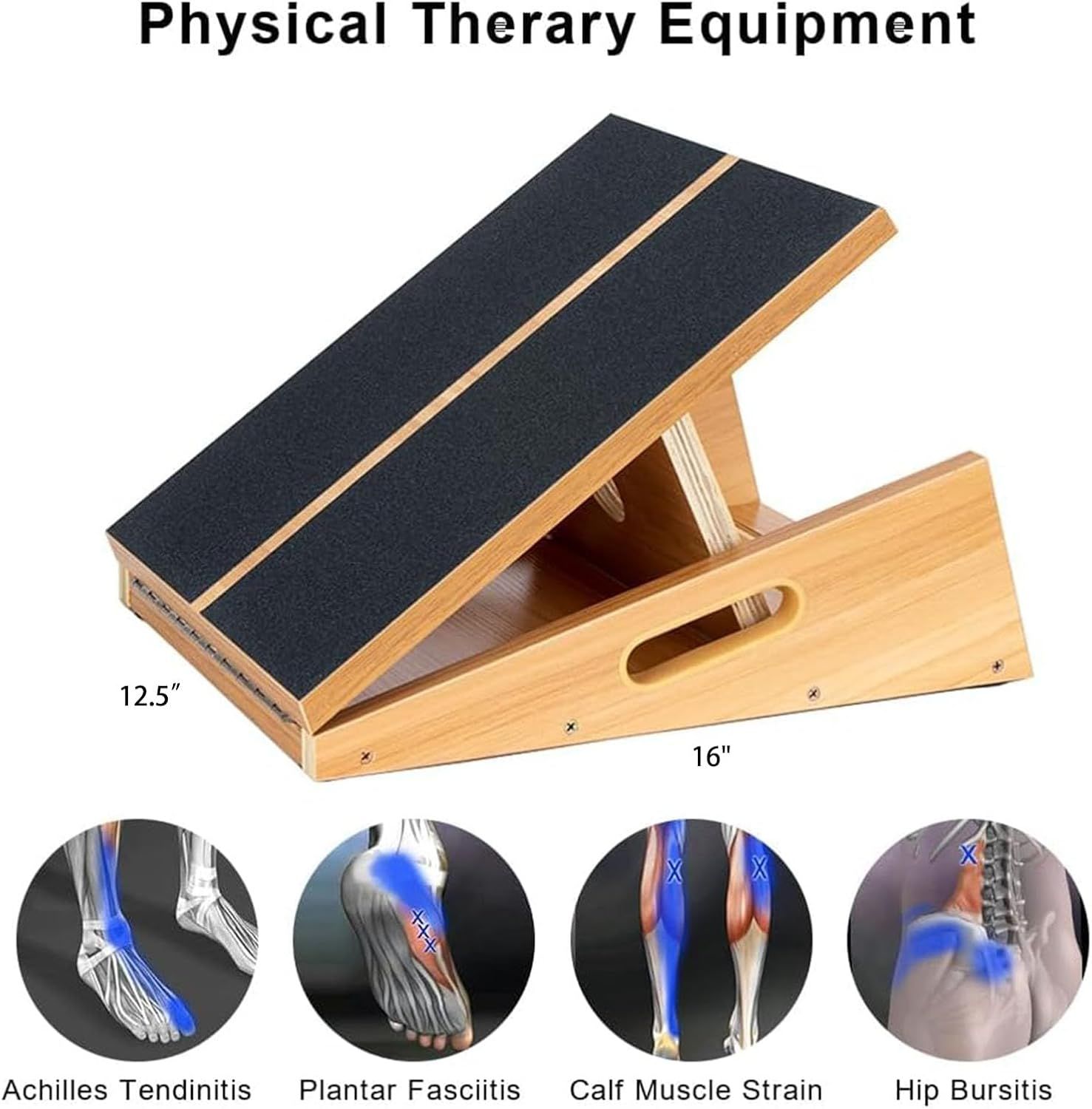 Communicates the exact physical size of the therapy equipment (12.5 inches by 16 inches) to help shoppers understand if it will fit their space and needs.…