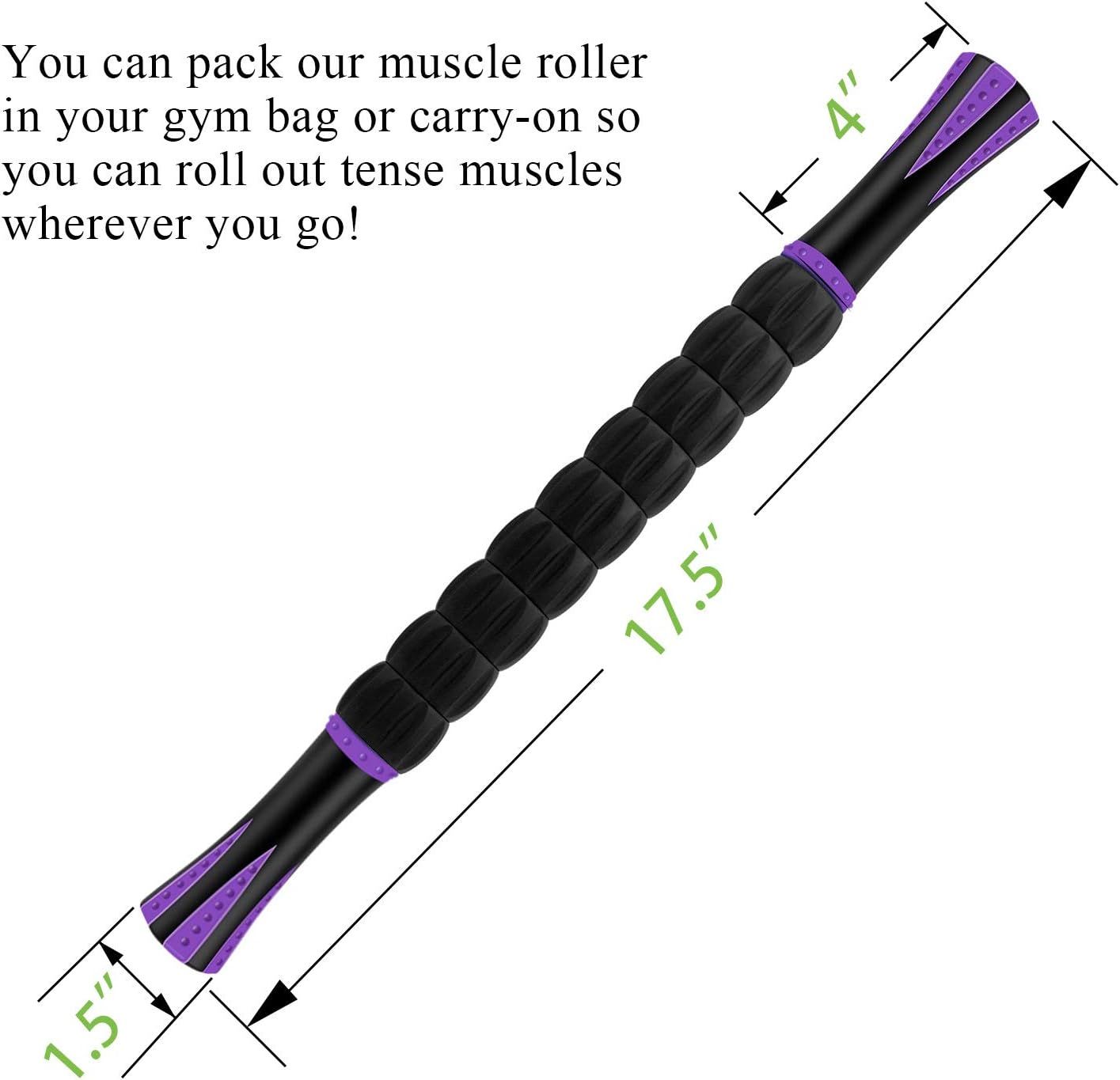 Communicates the product's compact size (17.5 inches total, 4-inch and 1.5-inch sections) to reassure shoppers it's portable and easy to pack in a gym bag or carry-on for travel. Highlights the…