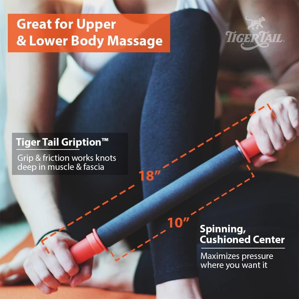 Breaks down the physical components and zones of the massage roller to show shoppers how different parts of the product serve specific functions for upper and lower body massage. Communicates that…