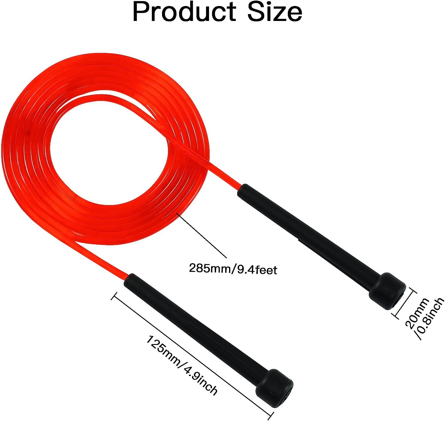 Communicates the exact physical measurements of the jump rope to help shoppers understand the product size and ensure it fits their needs.