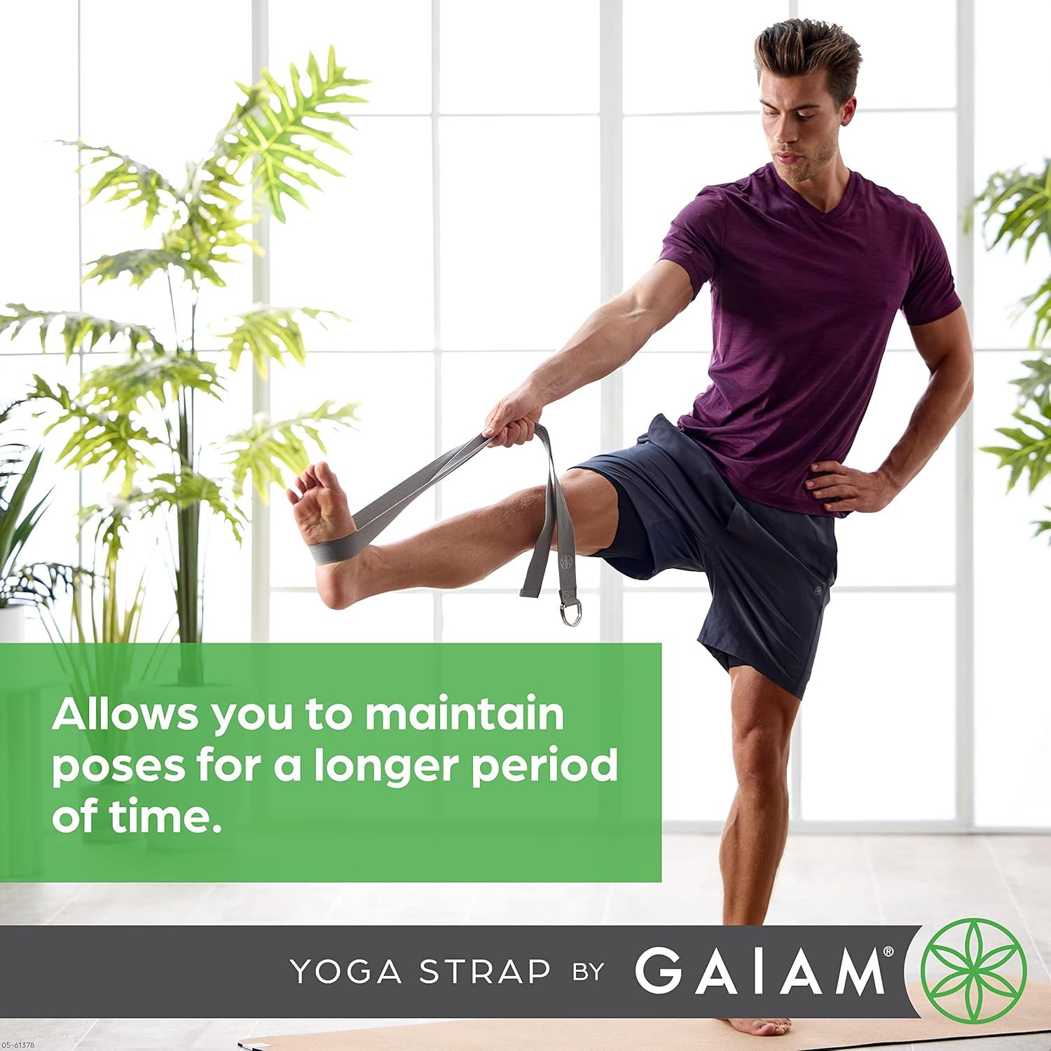 Demonstrates that the yoga strap helps users maintain stretching poses for longer periods, improving flexibility and workout effectiveness.