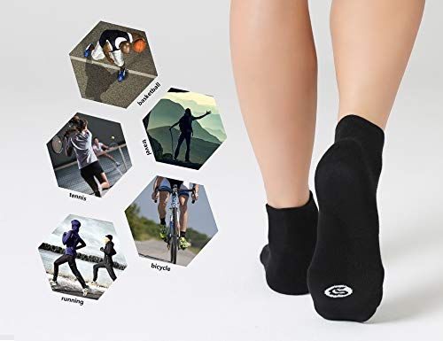 Demonstrates the socks' versatility across multiple athletic activities and use cases, reassuring shoppers that the product is suitable for various sports and fitness scenarios.
