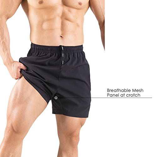 Highlights the breathable mesh panel feature at the crotch area to communicate ventilation and comfort during physical activity.