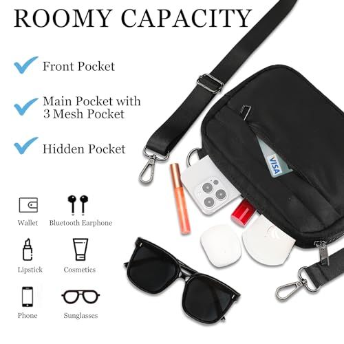 Demonstrates the bag's spacious storage capacity and organizational features by showing all the items that can fit inside, including multiple pockets for…