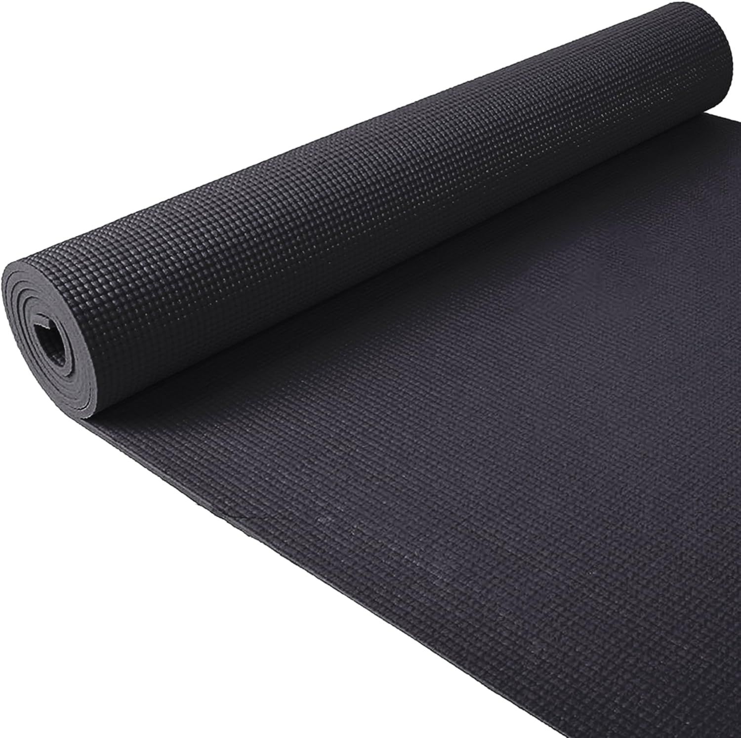 Provides a clean, catalog-style view of the yoga mat showing its texture, rolled form, and overall appearance without distractions.