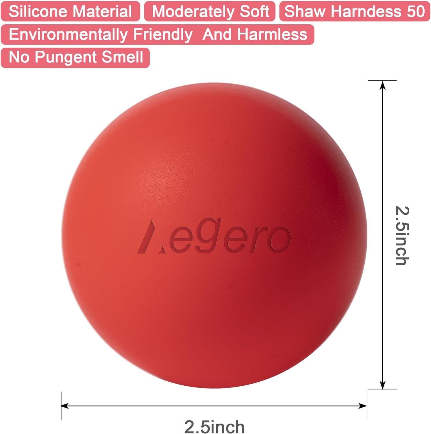 Communicates the exact physical size of the product (2.5 inches) to help shoppers understand how large the ball is before purchasing. Highlights multiple product benefits including material quality,…