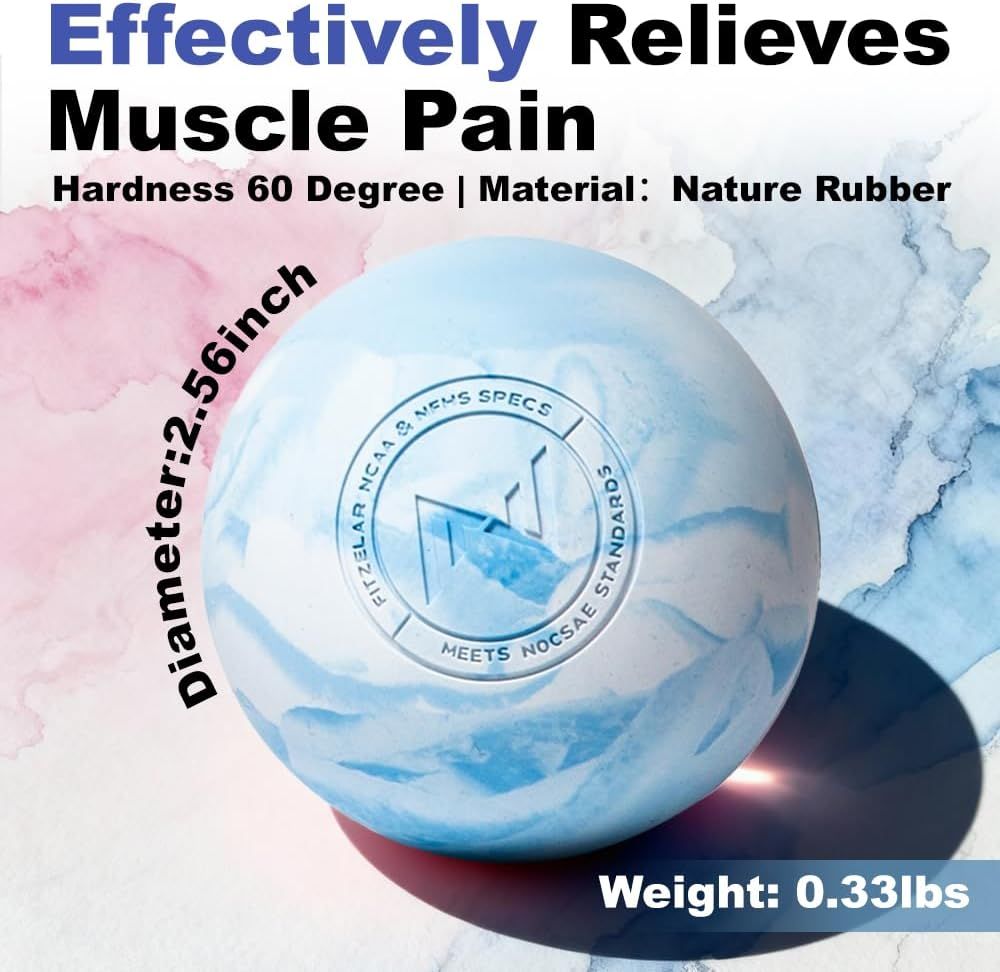 Communicates multiple product specifications and benefits in a segmented layout, highlighting pain relief effectiveness, material quality (natural rubber),…