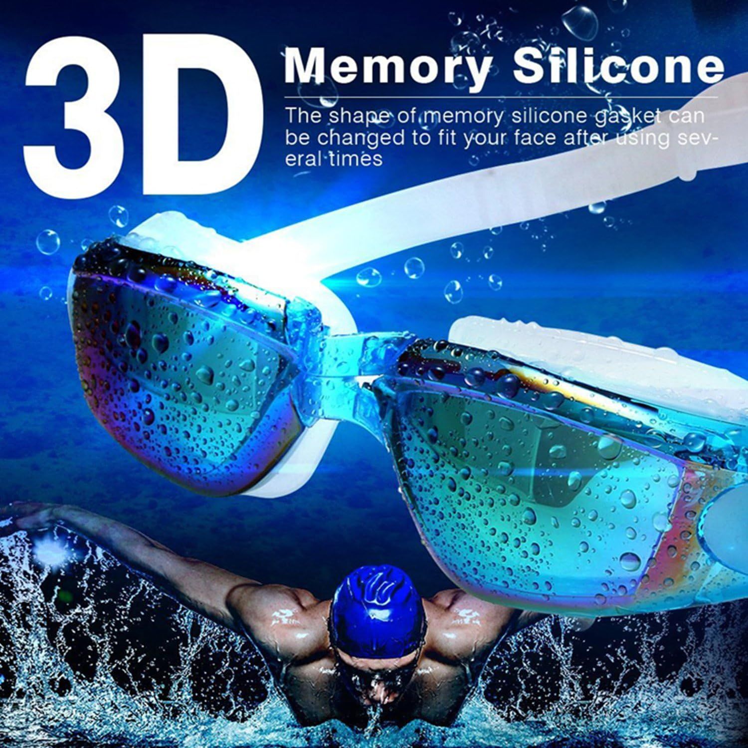 Highlights the memory silicone gasket feature that molds to the user's face for a personalized, comfortable fit after repeated use.