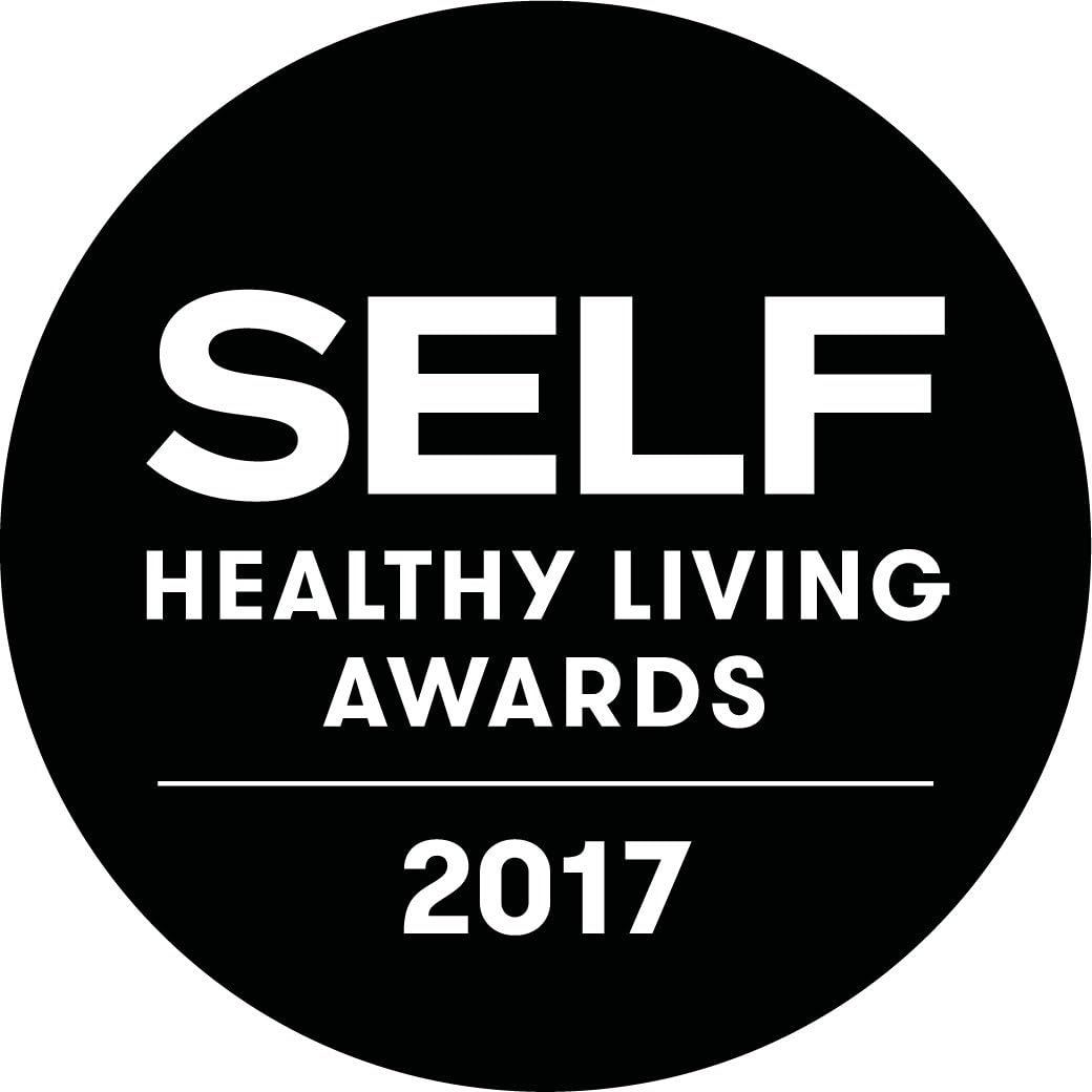Displays a SELF Healthy Living Awards badge from 2017 to build credibility and trust by showing the product has been recognized by a reputable publication.