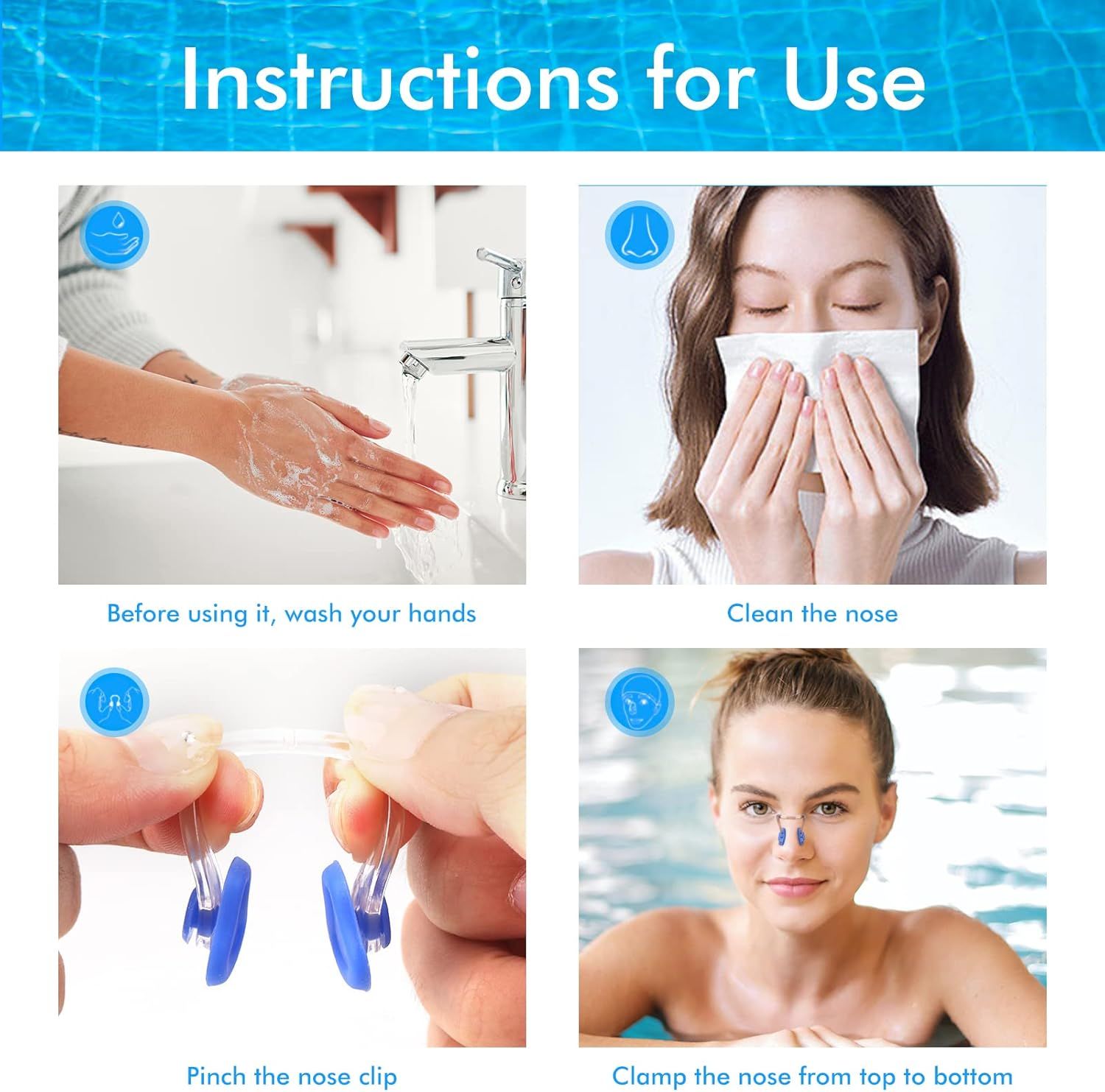 Provides clear, sequential instructions on how to properly use the product, showing the user exactly what to do from preparation through application.