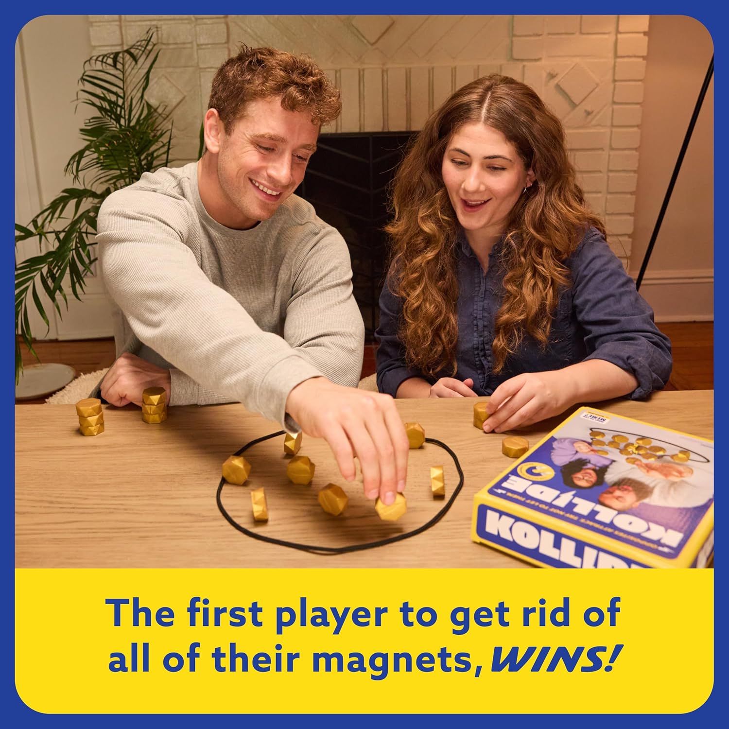 Demonstrates how to play the game by showing players engaged in gameplay with the objective clearly stated, helping shoppers understand the game mechanics and goal. Communicates the simple, engaging…